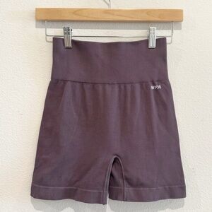 White Fox Ribbed Biker Active Athletic Shorts Size S